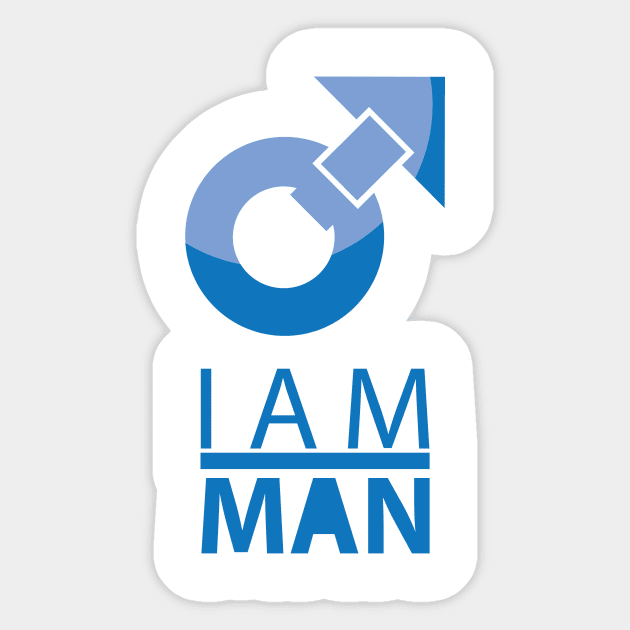 i am man Sticker by angsabiru
